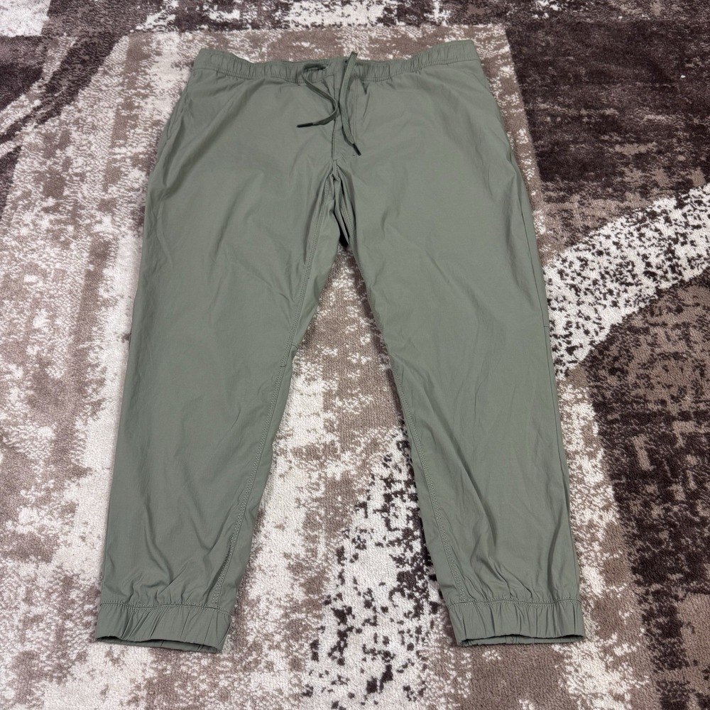 Alaskan Hardgear Pants Mens 38x27 Green Joggers Tapered Elastic Waist Drawstring